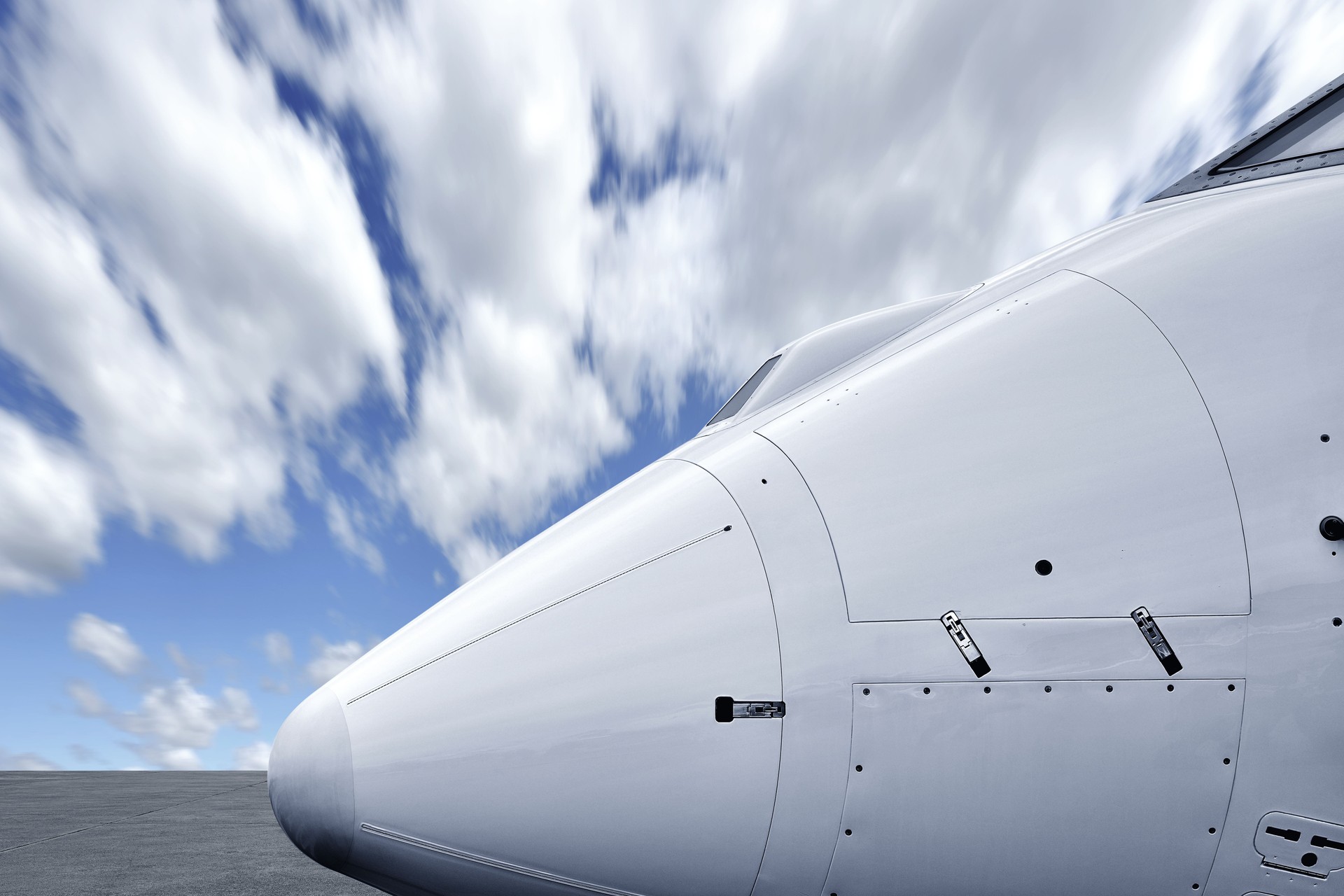 Side View of Airplane Head Part